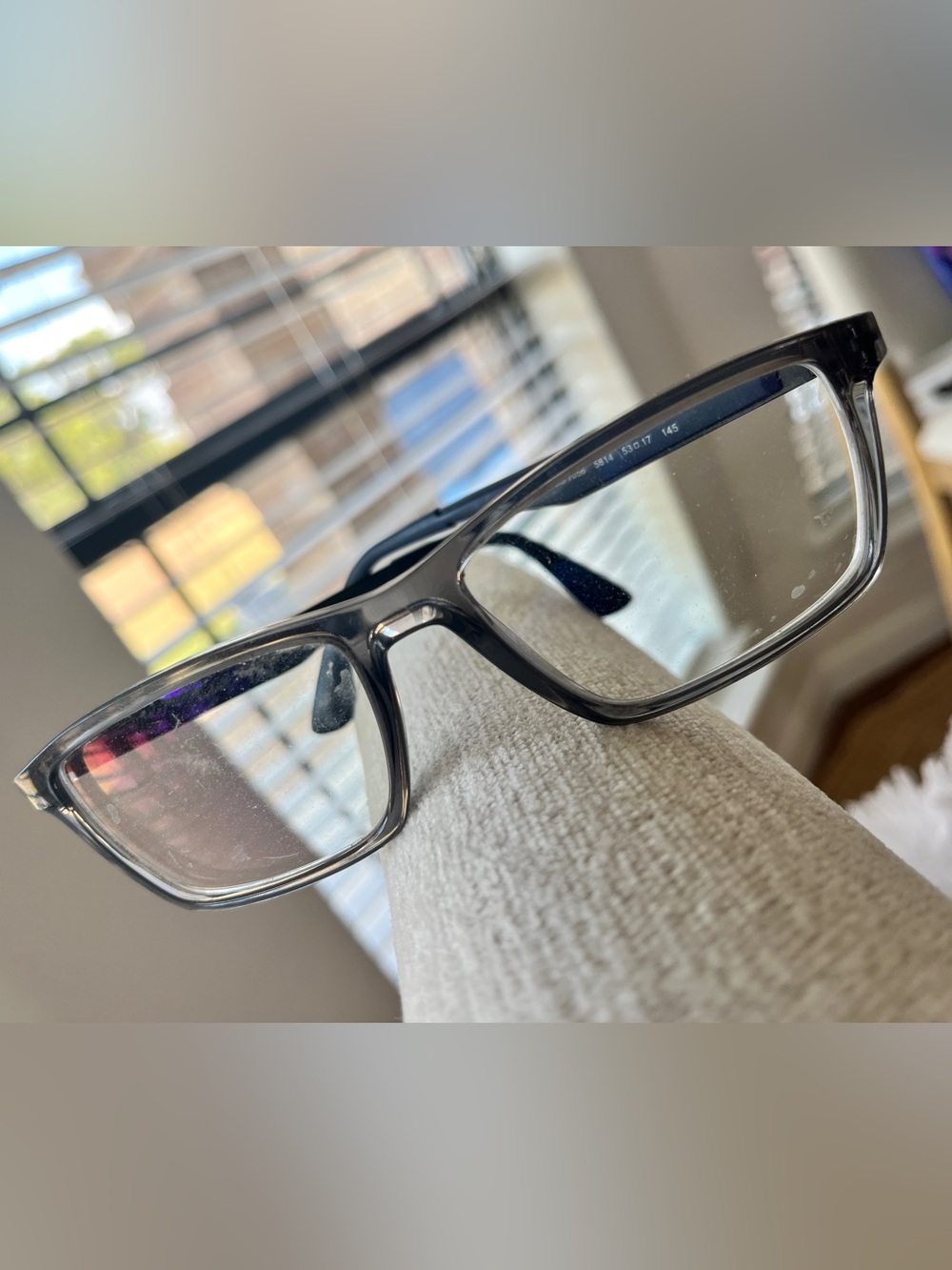 Unisex Ray-Ban RB7038 LightRay Eyeglass Frames — Transparent Gray